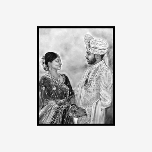 Capturing Love: Couple in Charcoal