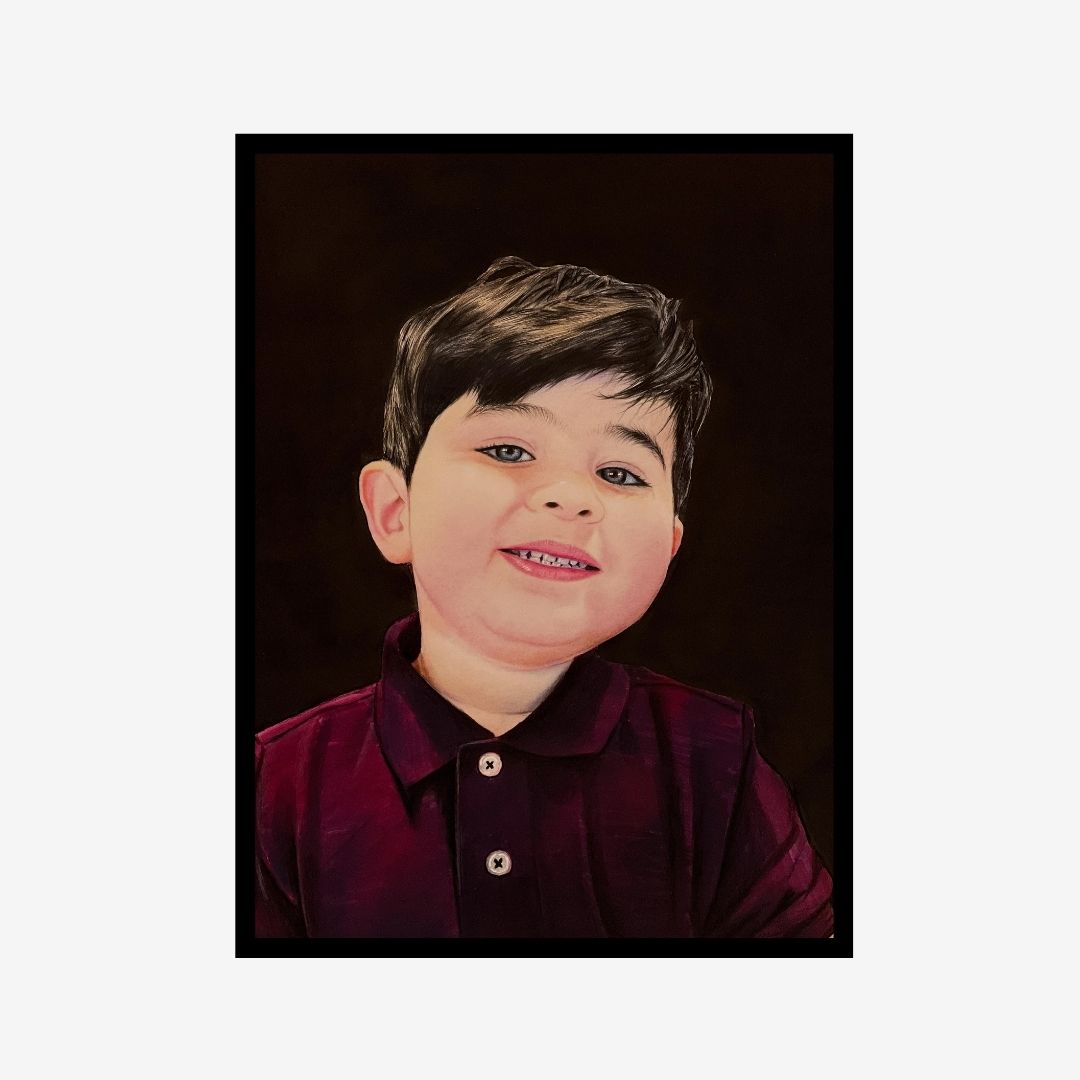 Child's Adorable Portraits in Color Pencil