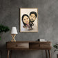 Cheerful and Fun Couple Caricature