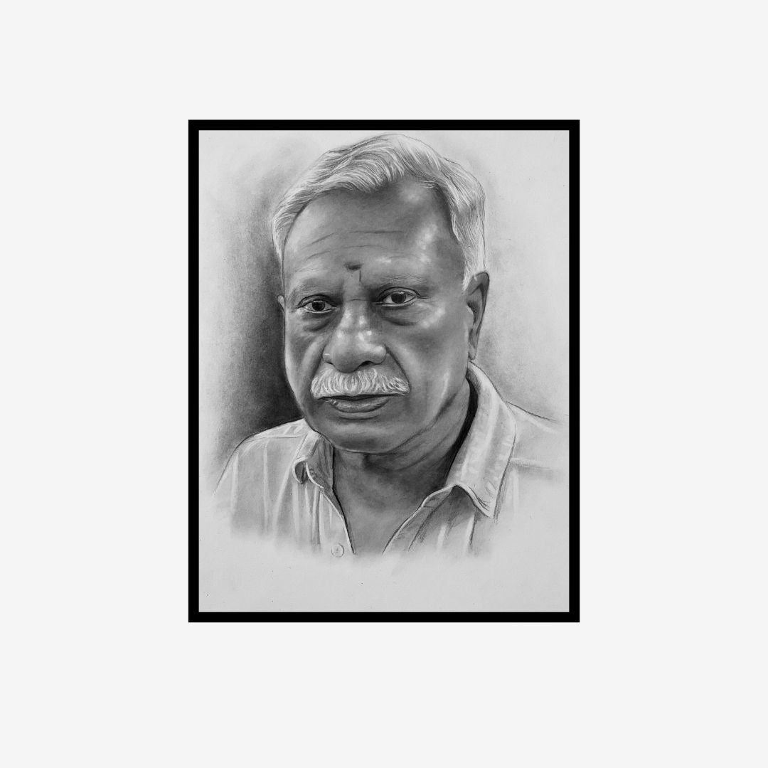 Grandpa Portraits in Charcoal