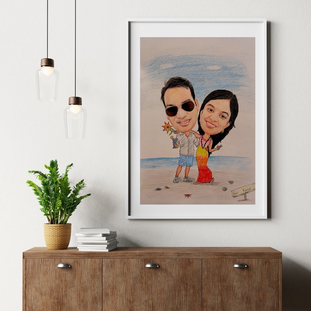 Lively Couple Caricature