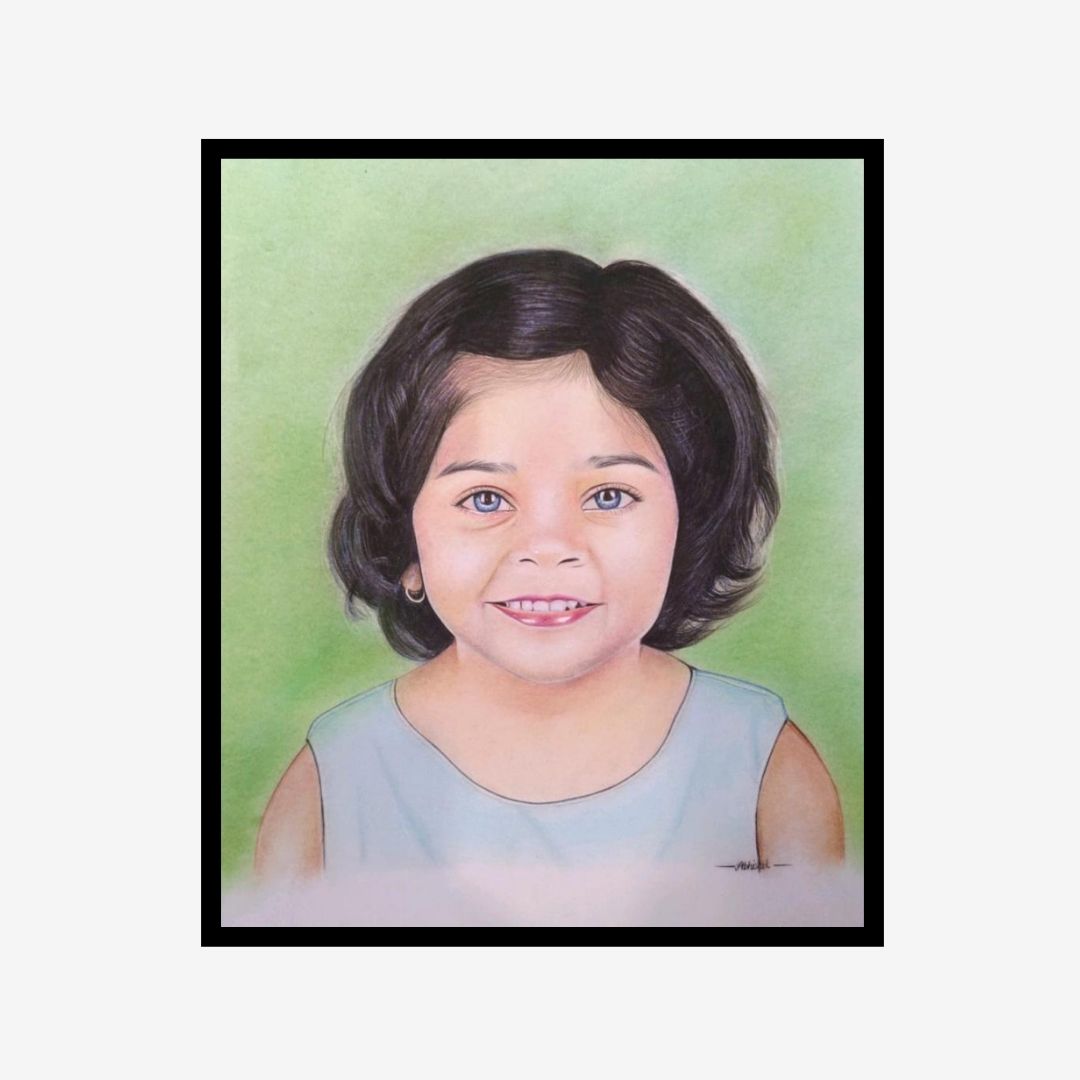 Personalized Kid's Portrait in Color Pencil