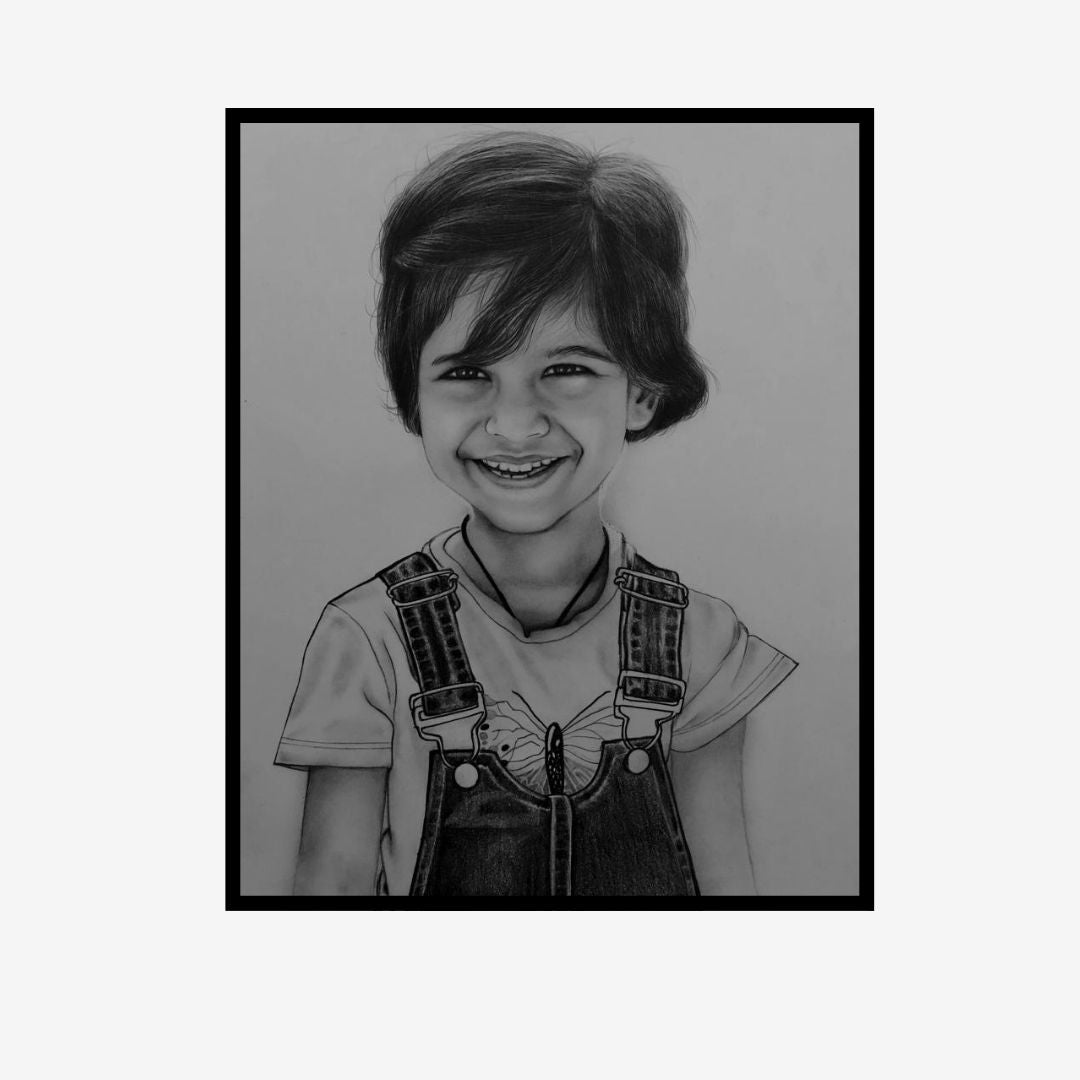 Beautiful Child Portraits in Charcoal