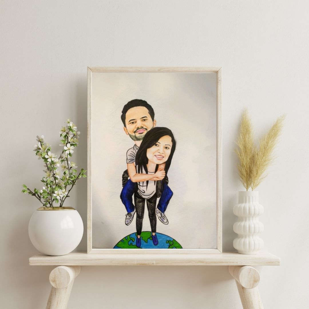 Playful Caricature for Couples