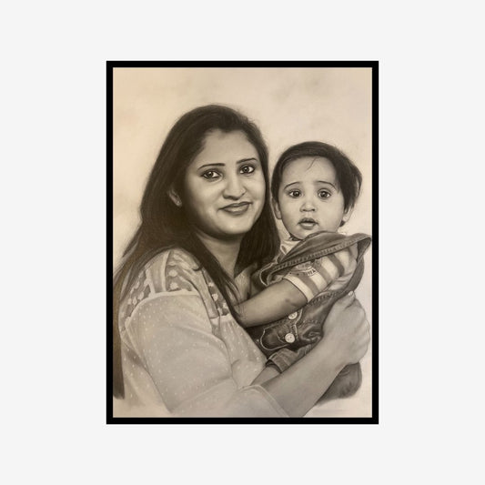 Mom's Portrait: A Premium Pencil Art