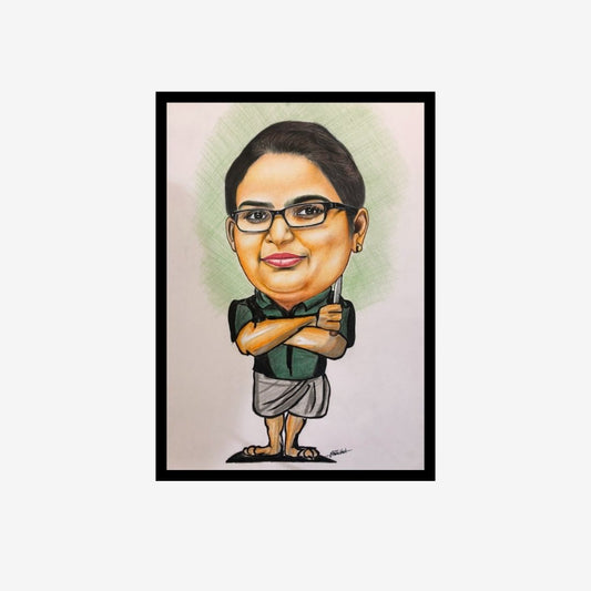 Custom Color Caricature of a Girl